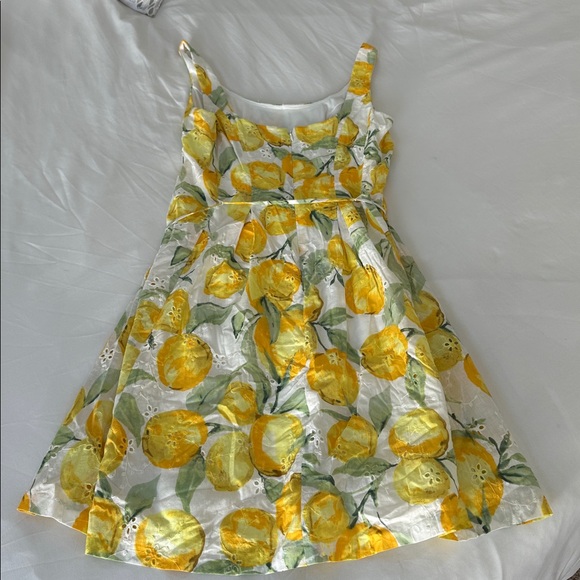 Pappagallo Lemon Print Dress - Yellow and White - 4 - Picture 5 of 7